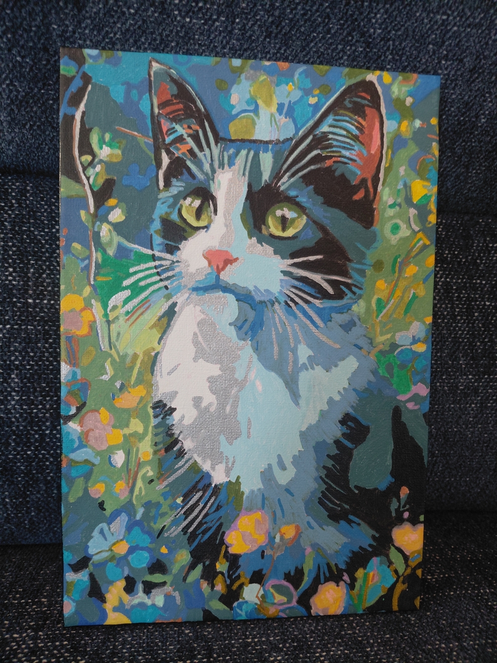 CAT completed paint By Numbers
